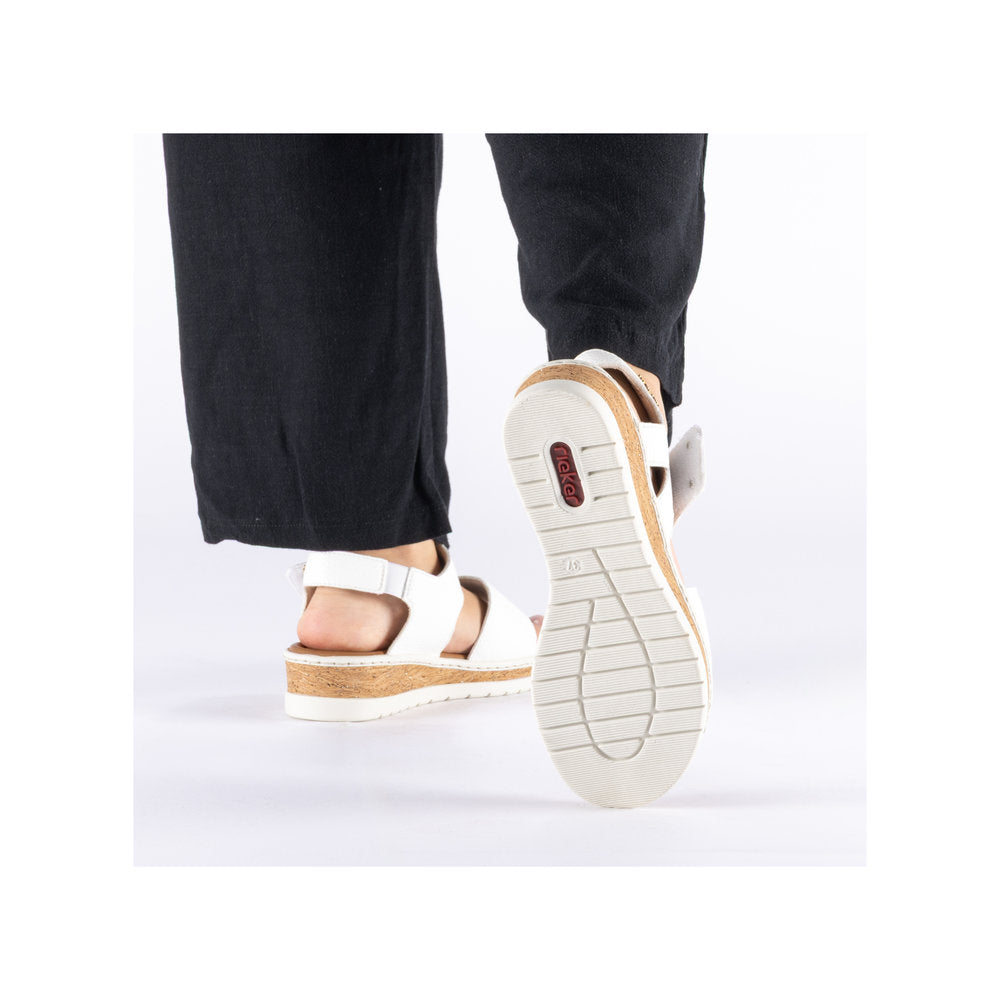 Rieker V4181-80 White Sandals