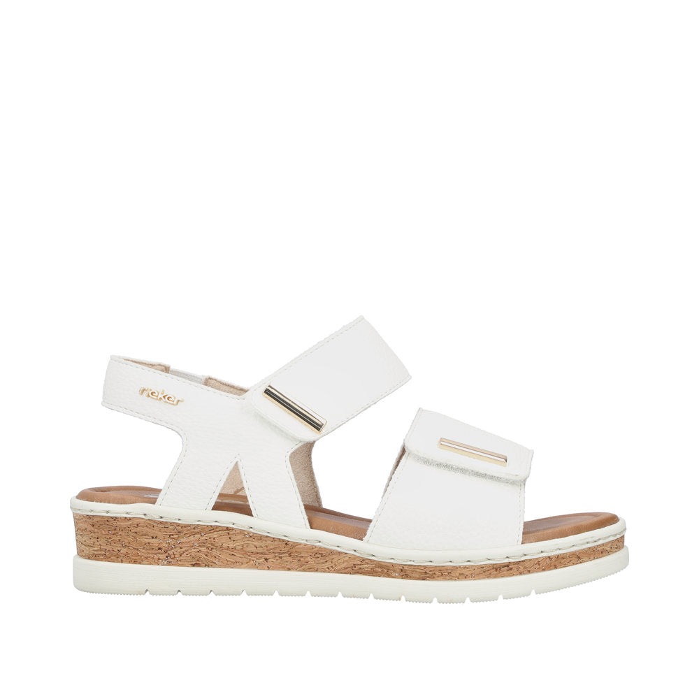 Rieker V4181-80 White Sandals
