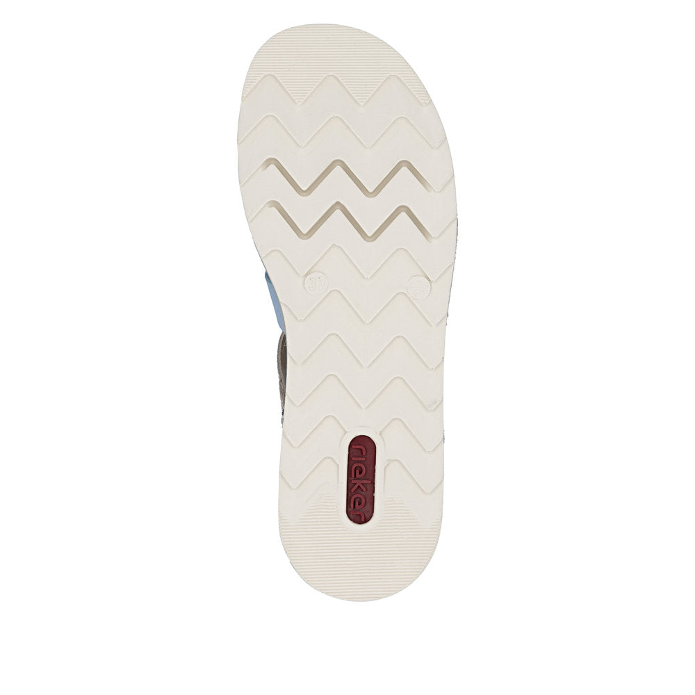 Rieker V7904-90 Nude / Pumpkin Aqua Sandals