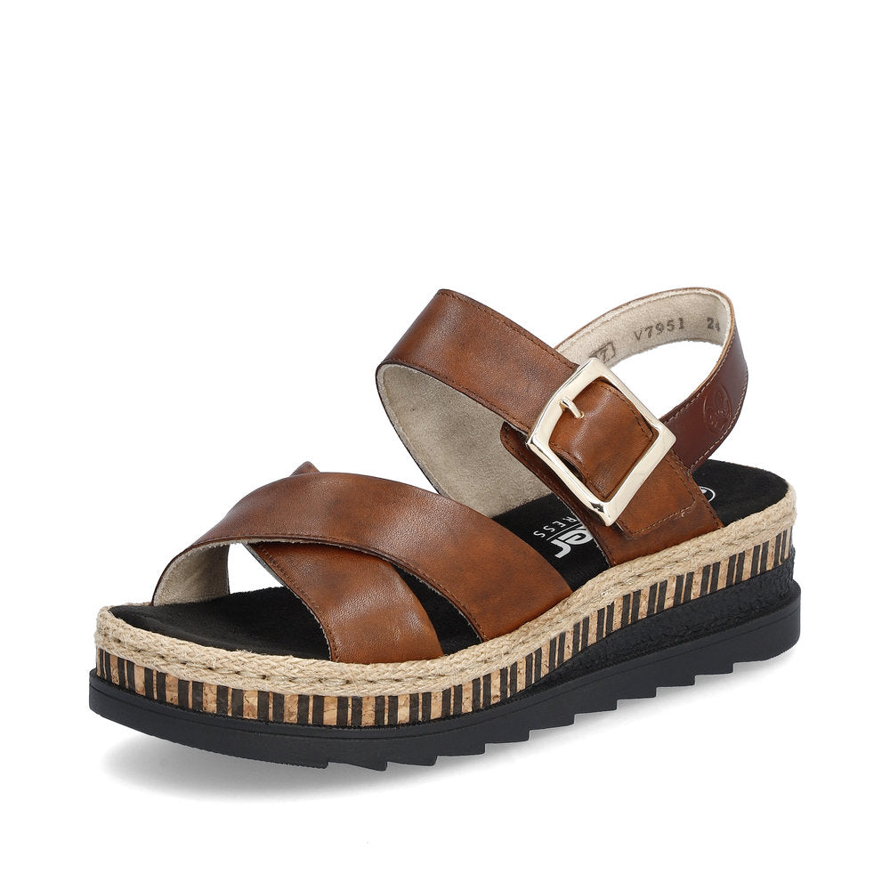 Rieker V7951-24 Deer/Peanut Sandals