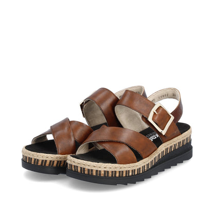 Rieker V7951-24 Deer/Peanut Sandals