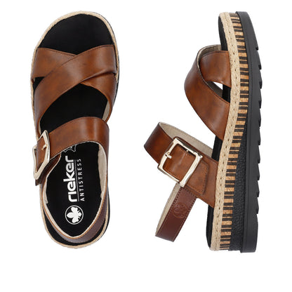 Rieker V7951-24 Deer/Peanut Sandals