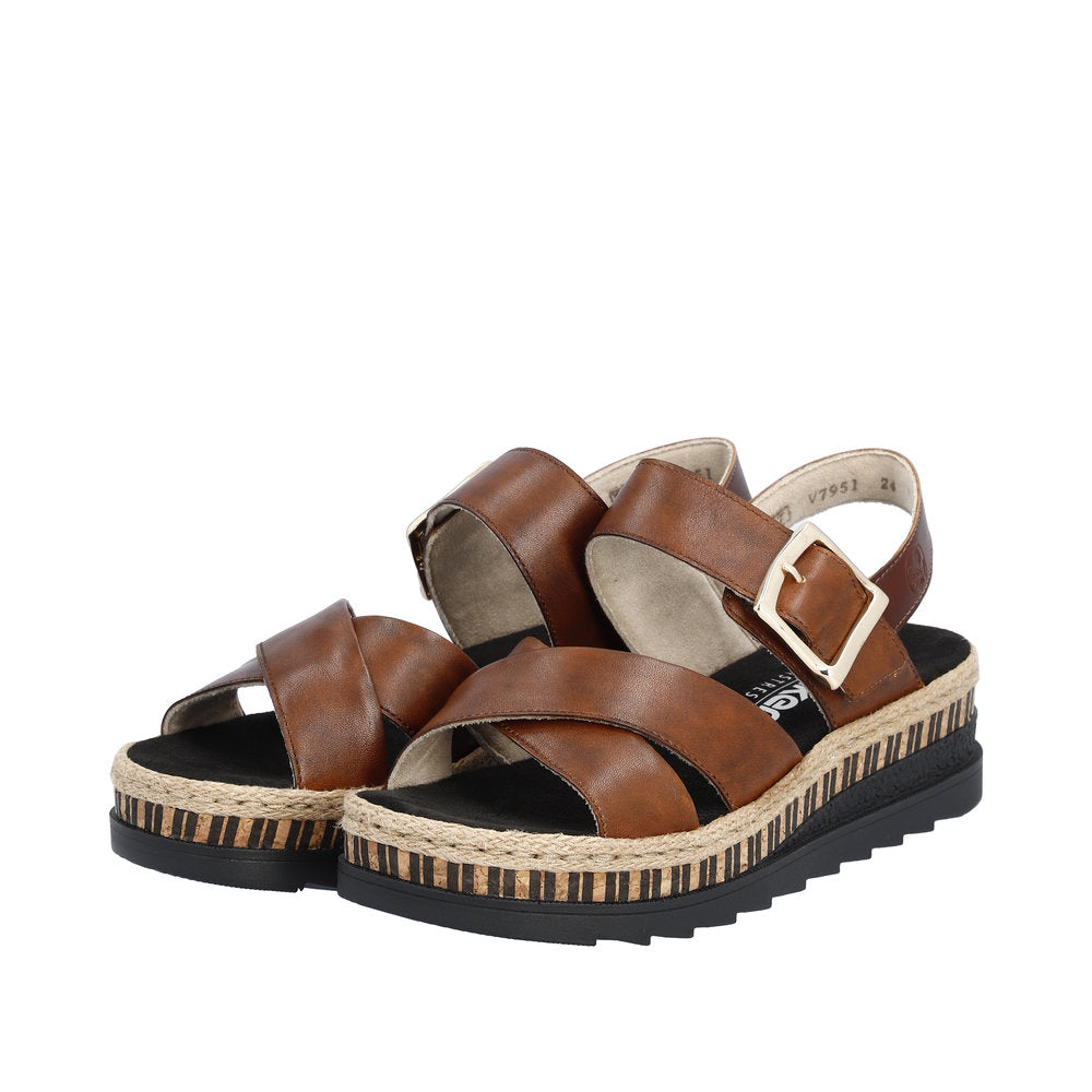Rieker V7951-24 Deer/Peanut Sandals
