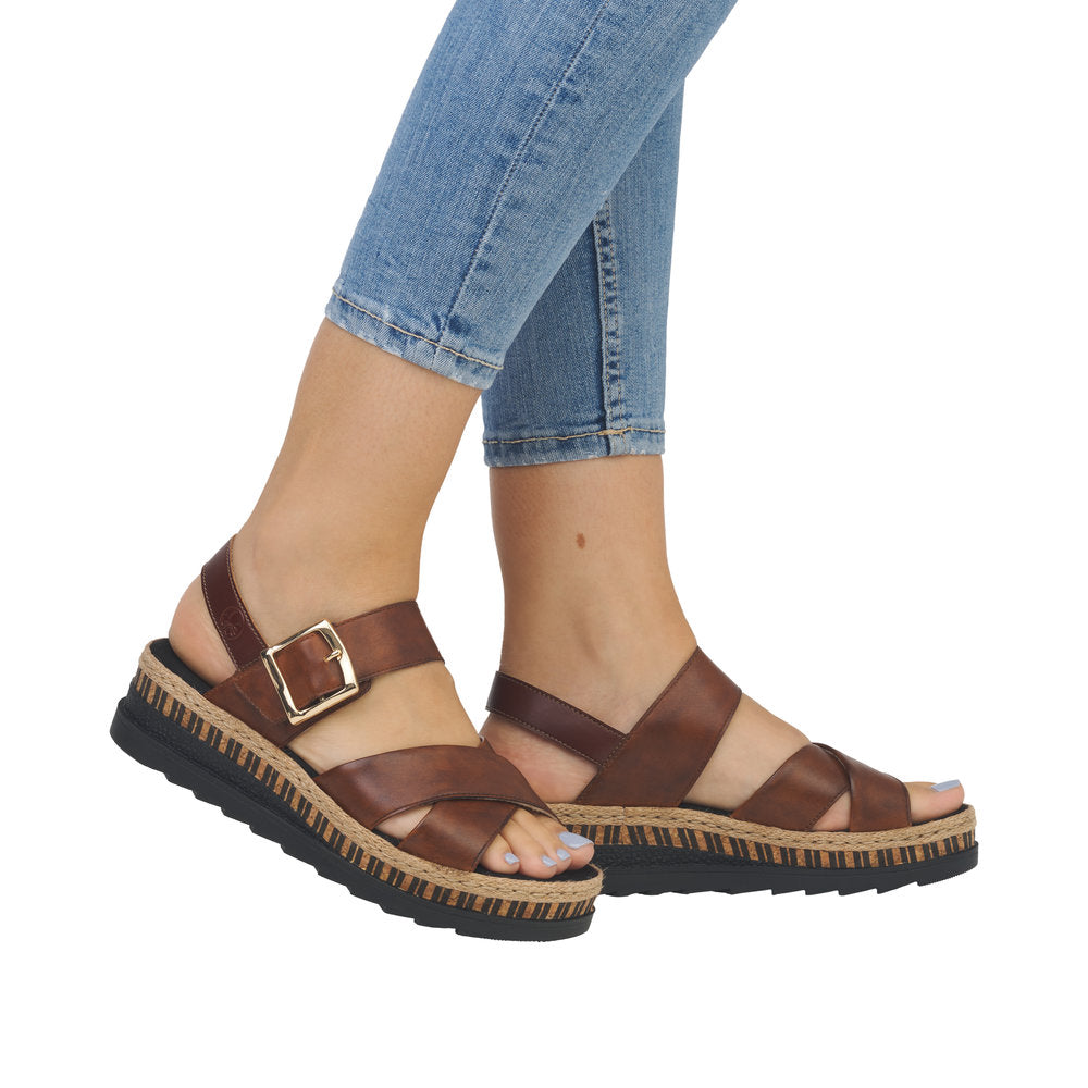 Rieker V7951-24 Deer/Peanut Sandals