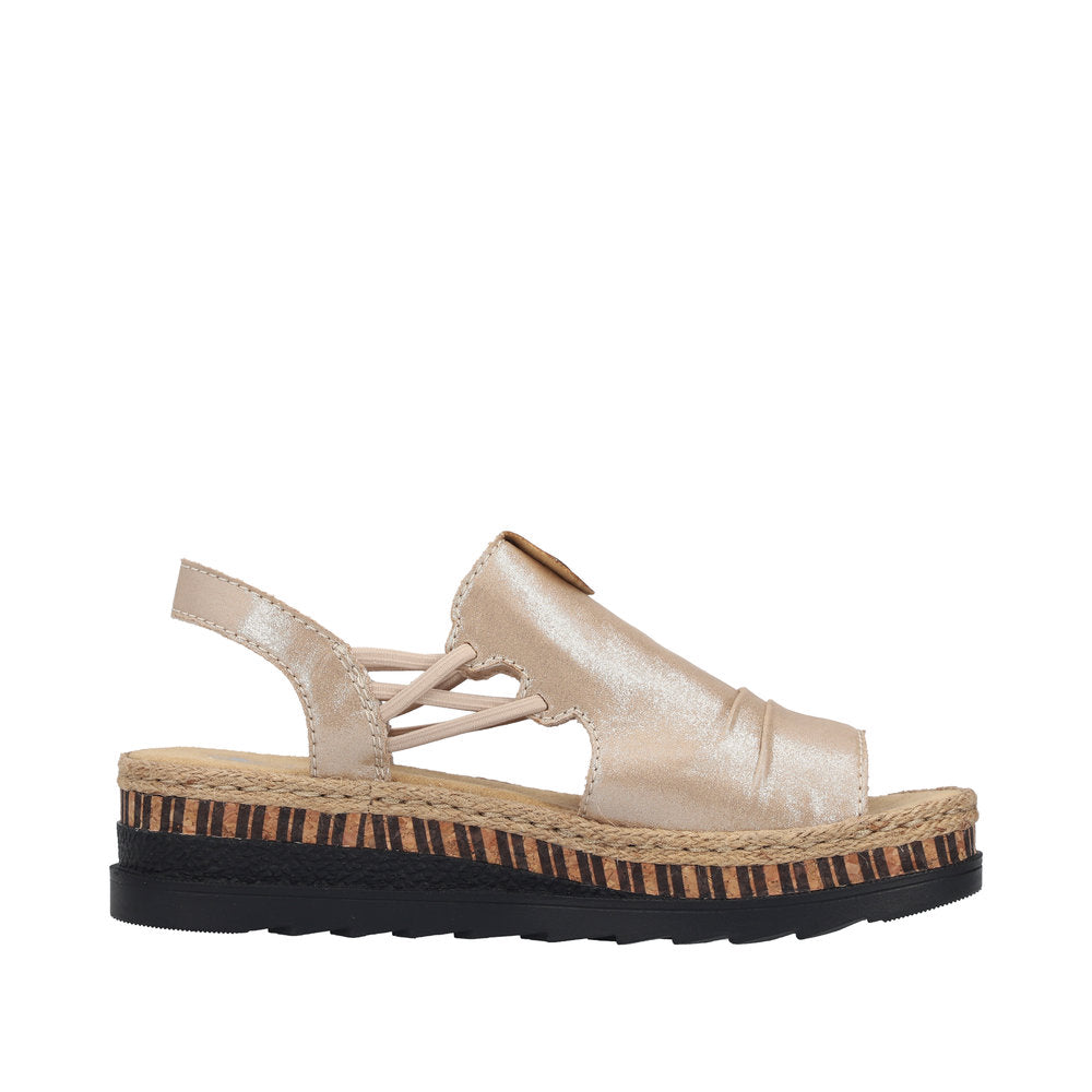 Rieker V7972-60 Mussel / Brandy Sandals