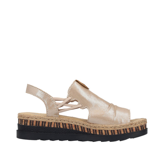 Rieker V7972-60 Mussel / Brandy Sandals