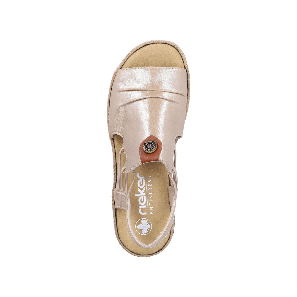 Rieker V7972-60 Mussel / Brandy Sandals