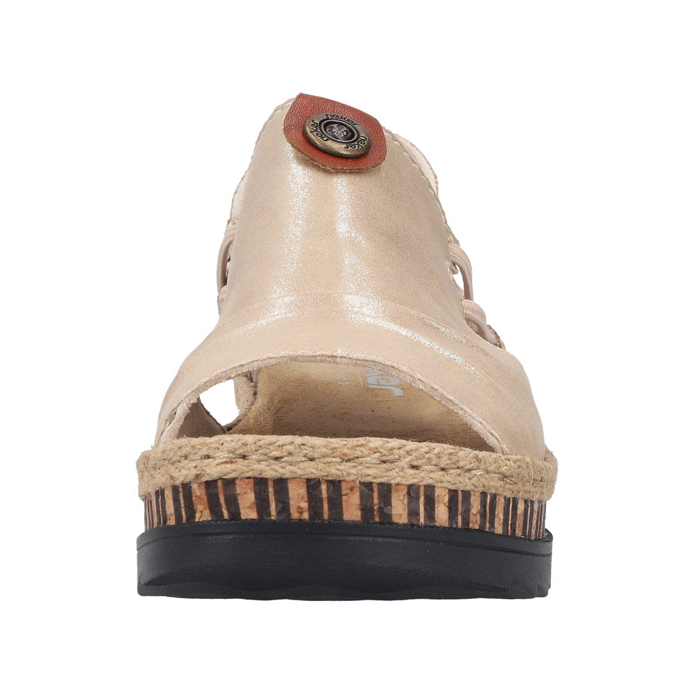 Rieker V7972-60 Mussel / Brandy Sandals