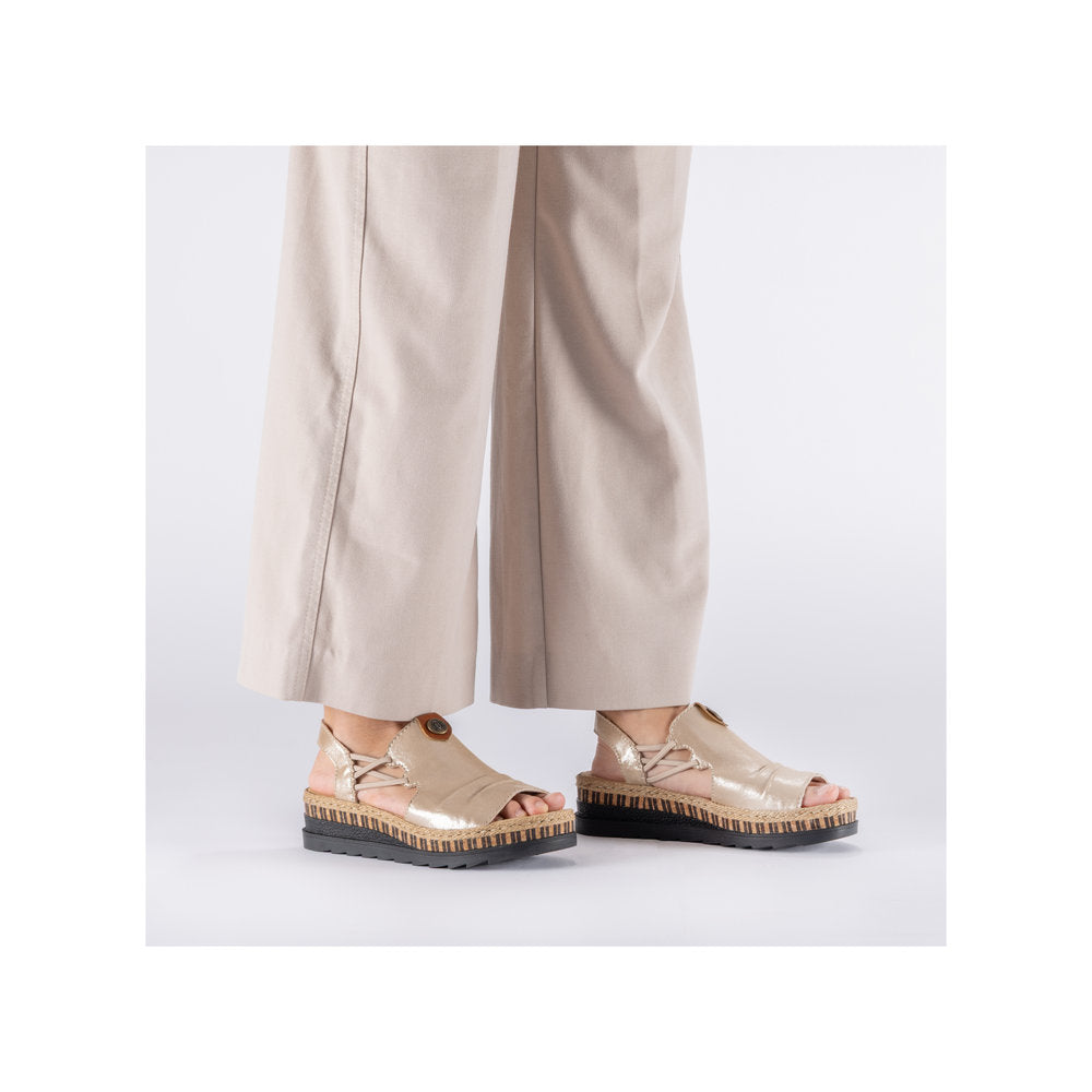 Rieker V7972-60 Mussel / Brandy Sandals