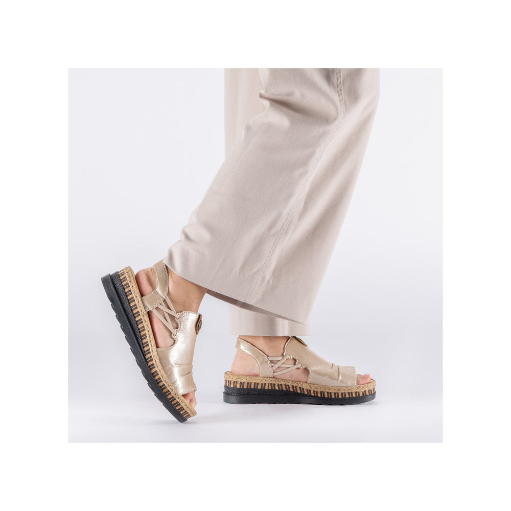 Rieker V7972-60 Mussel / Brandy Sandals