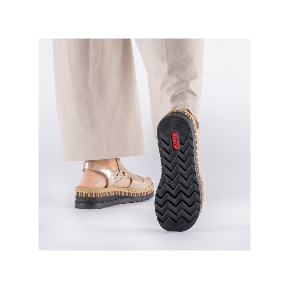 Rieker V7972-60 Mussel / Brandy Sandals