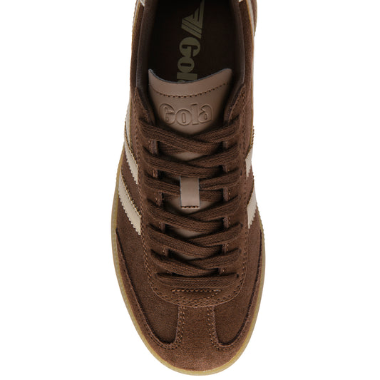 Gola Viper Dark Brown/Bone/Gold/Gum Trainers