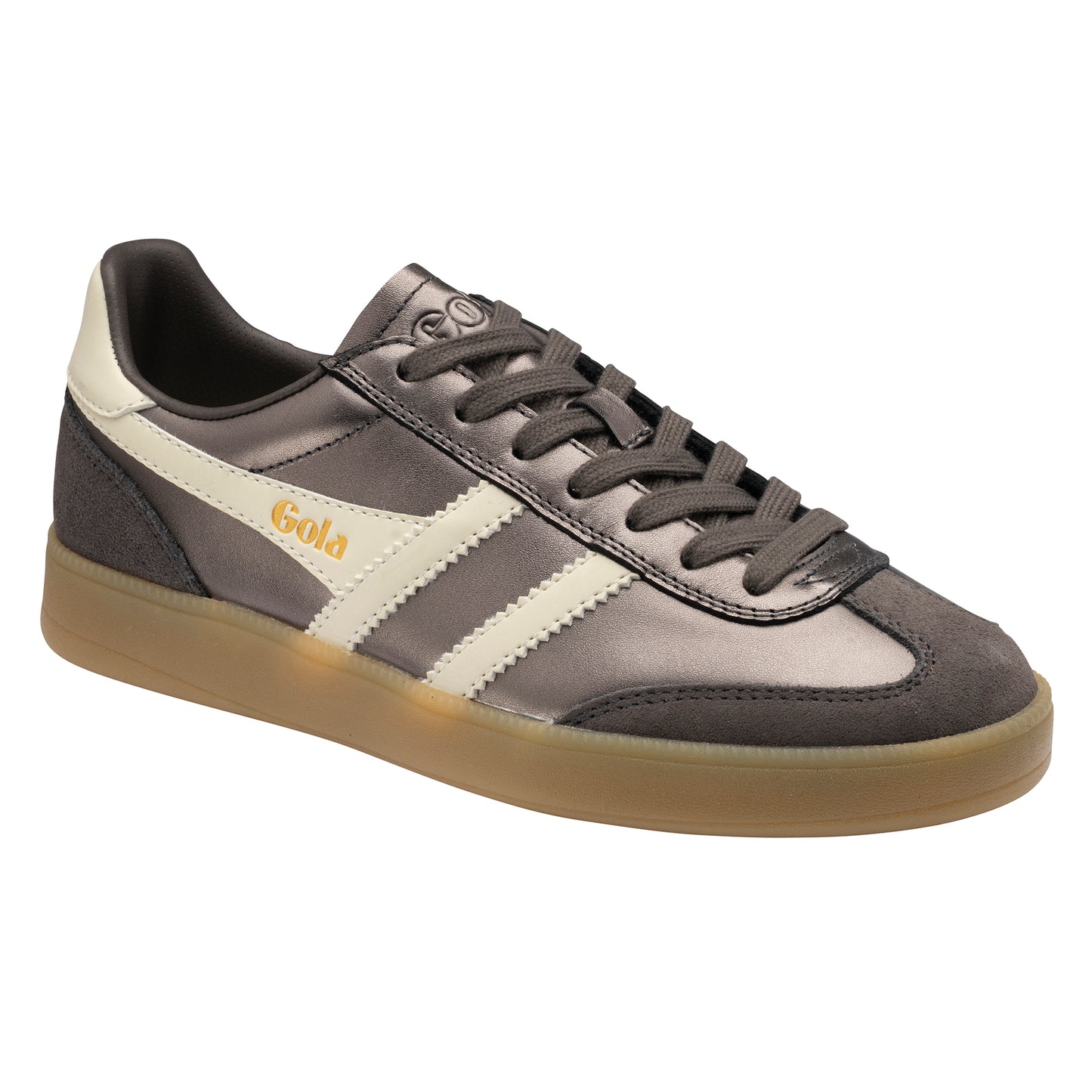 Gola Viper Metallic Pewter/Off White/Gum Trainers