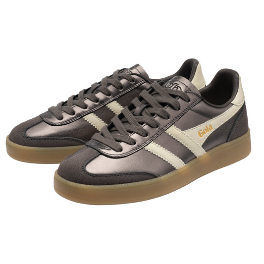Gola Viper Metallic Pewter/Off White/Gum Trainers