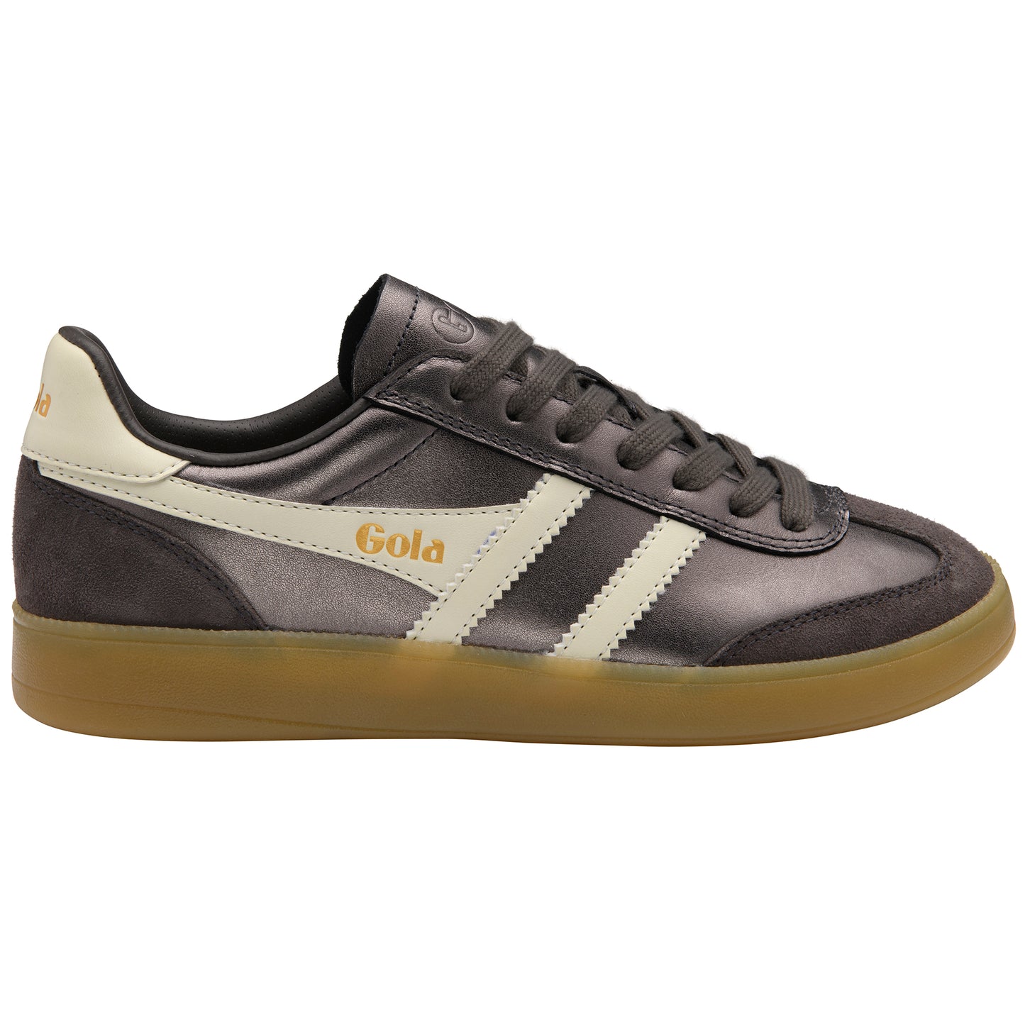 Gola Viper Metallic Pewter/Off White/Gum Trainers