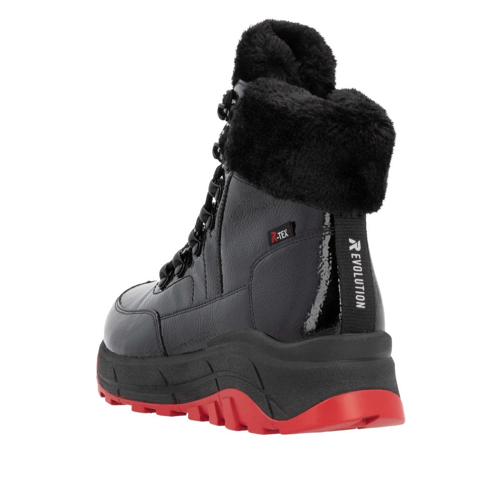 Rieker W0063-01 Black Boots