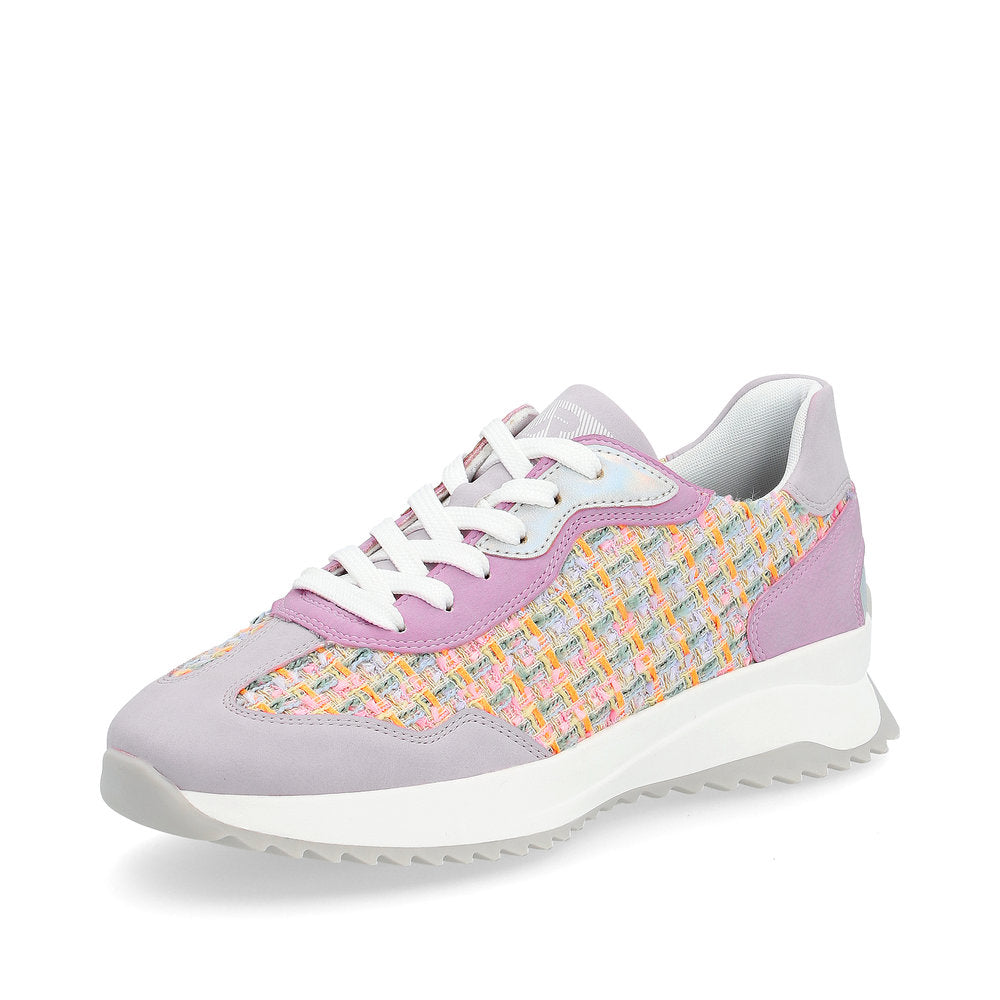 Rieker W1300-90 Mauve/Pastel Orange/Lilac Trainers