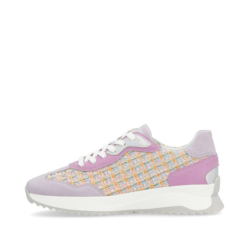 Rieker W1300-90 Mauve/Pastel Orange/Lilac Trainers