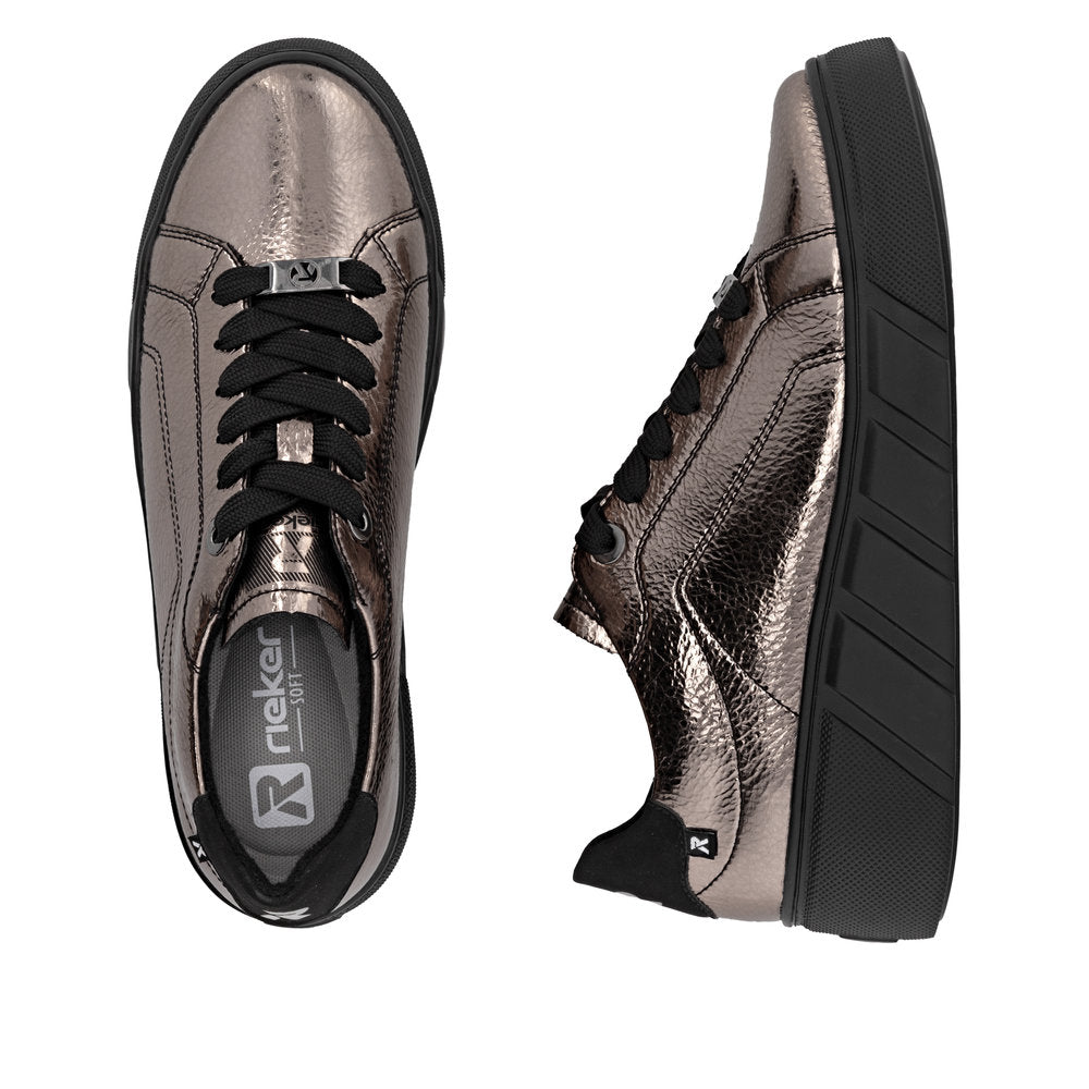 Rieker W2601-91 Antique Black Casual Shoes