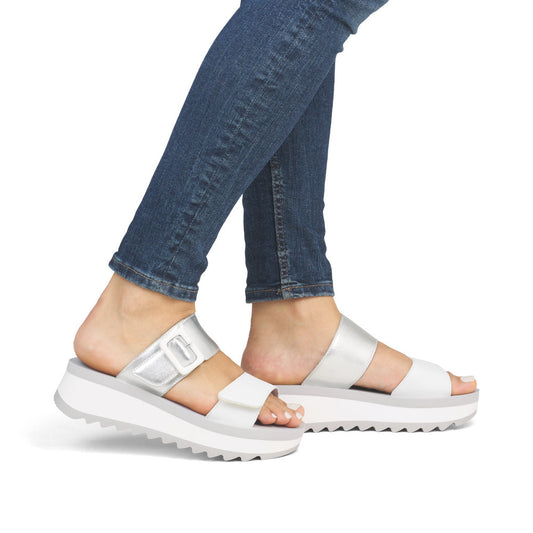Rieker W3050-90 White Sandals