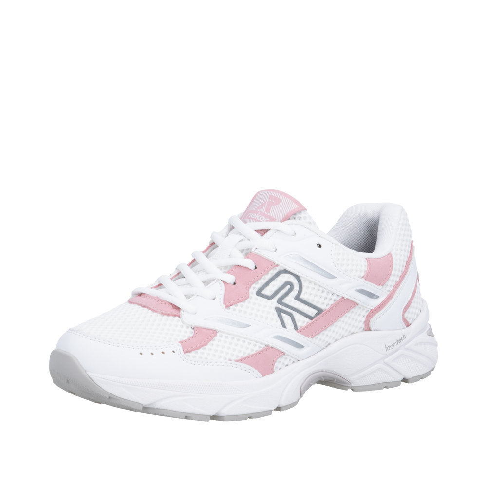 Rieker W4200-80 White Pink Trainers