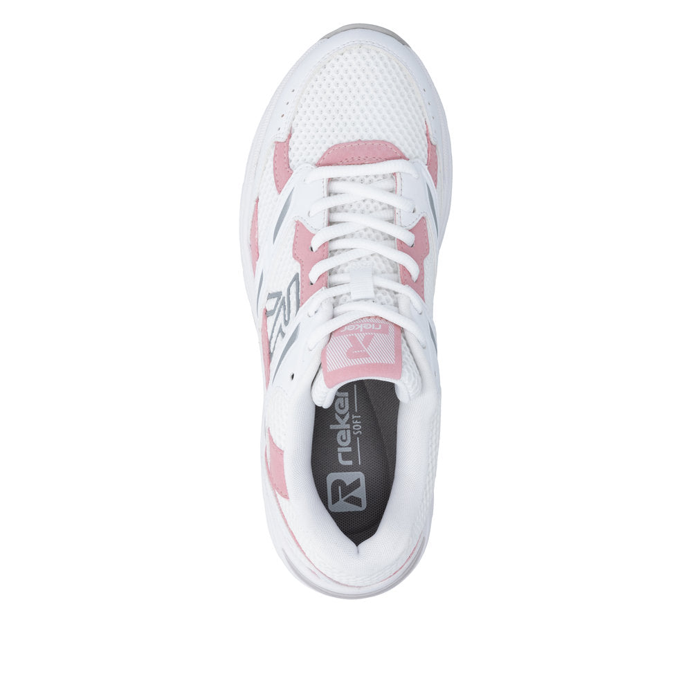Rieker W4200-80 White Pink Trainers