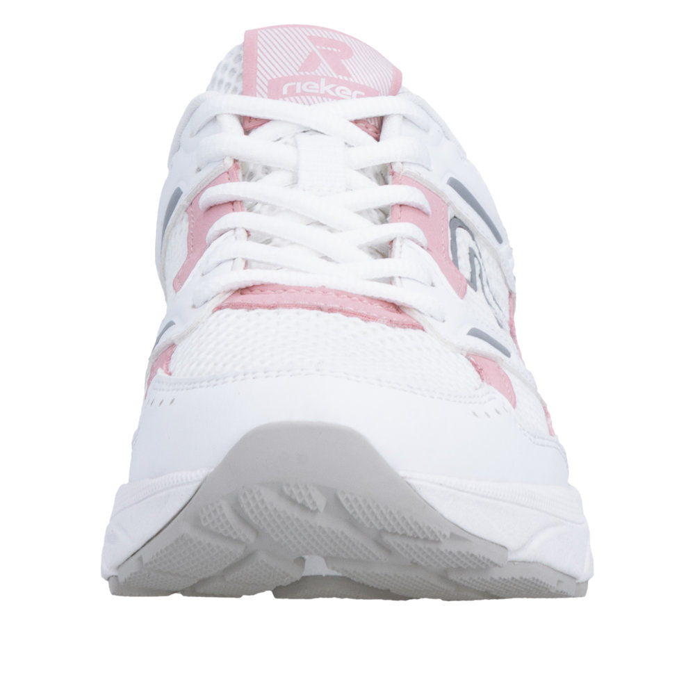 Rieker W4200-80 White Pink Trainers