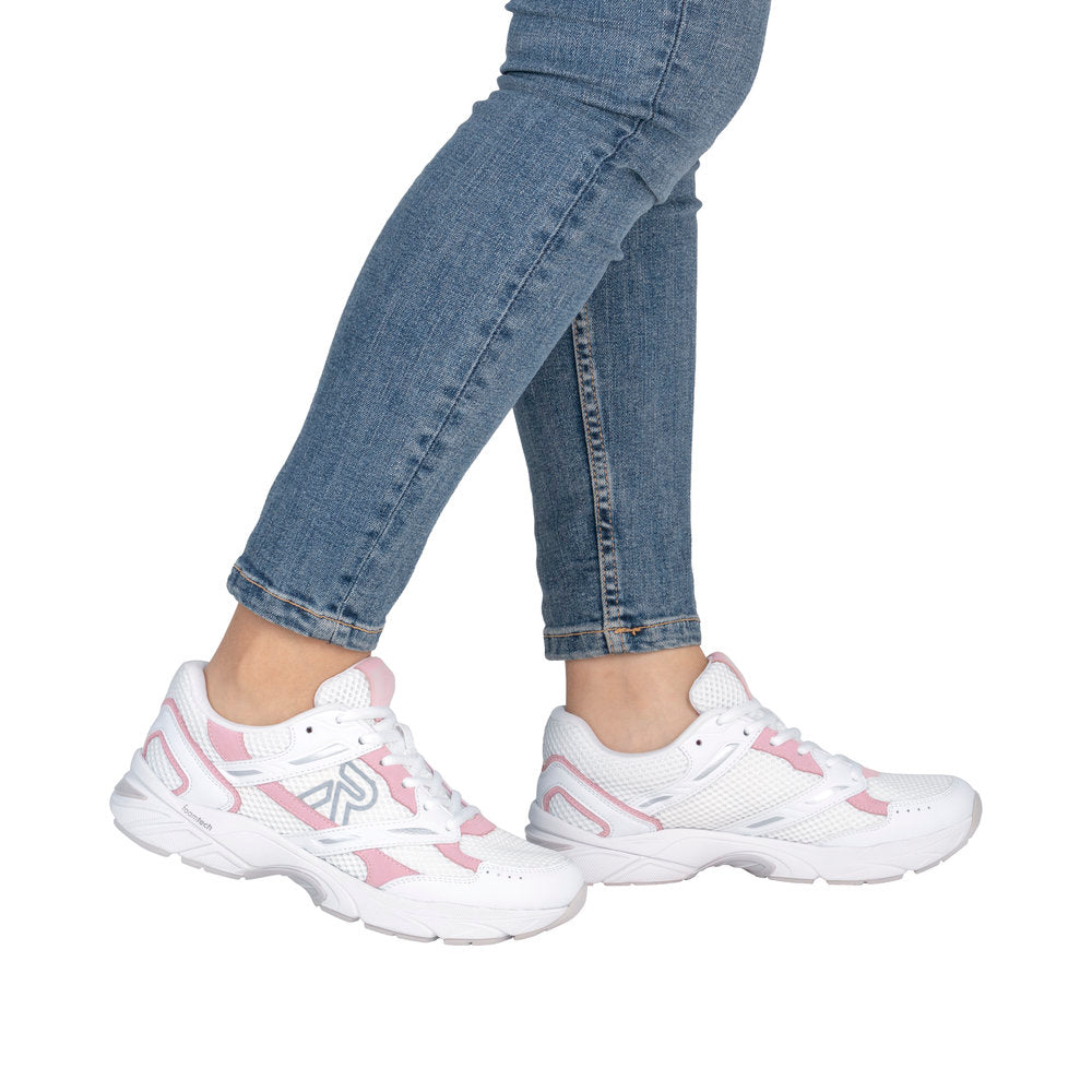 Rieker W4200-80 White Pink Trainers