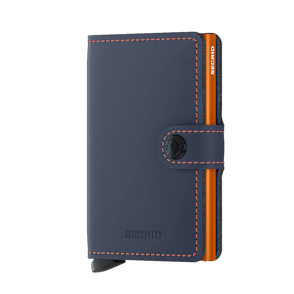 Secrid Matte Night Blue & Orange Miniwallet