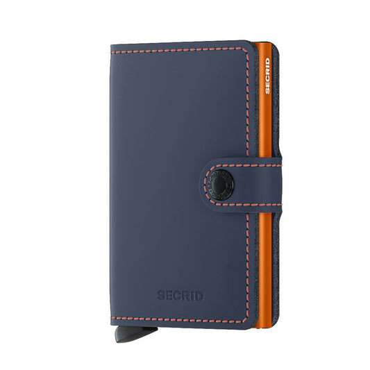 Secrid Matte Night Blue & Orange Miniwallet