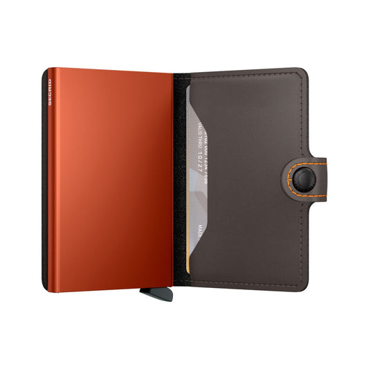 Secrid Matte Truffle & Orange Miniwallet