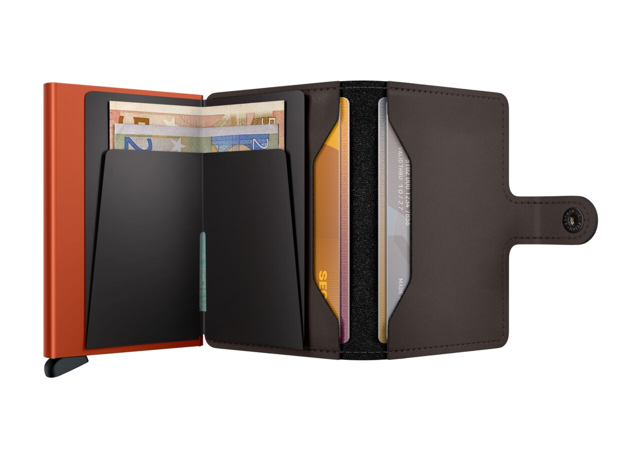 Secrid Matte Truffle & Orange Miniwallet