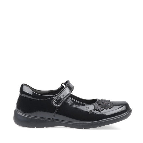 Start Rite Wish Black Patent School Shoes