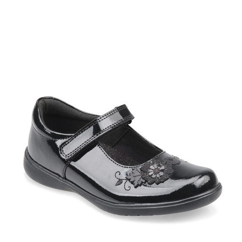 Start Rite Wish Black Patent School Shoes