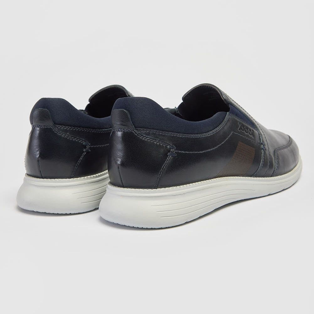 Pod Holden Navy Navy Leather Slip-On Casual Shoes