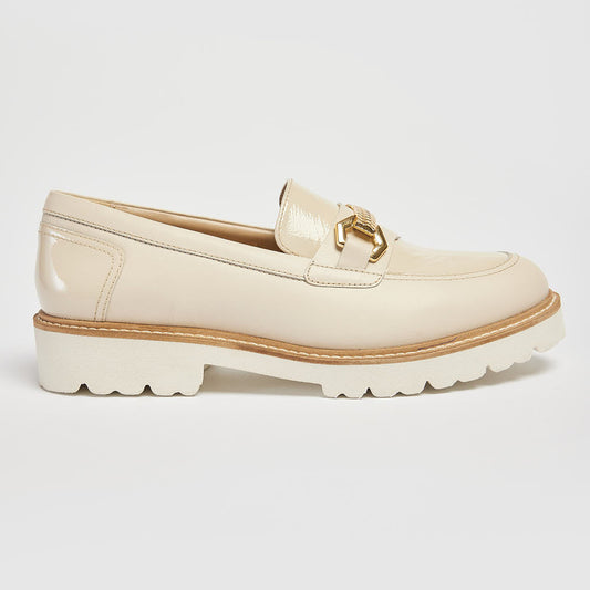 Pod Kendal Off White Leather Loafers