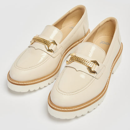 Pod Kendal Off White Leather Loafers