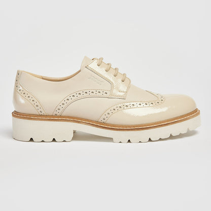 Pod Kortney Off White Lace Up Brogues