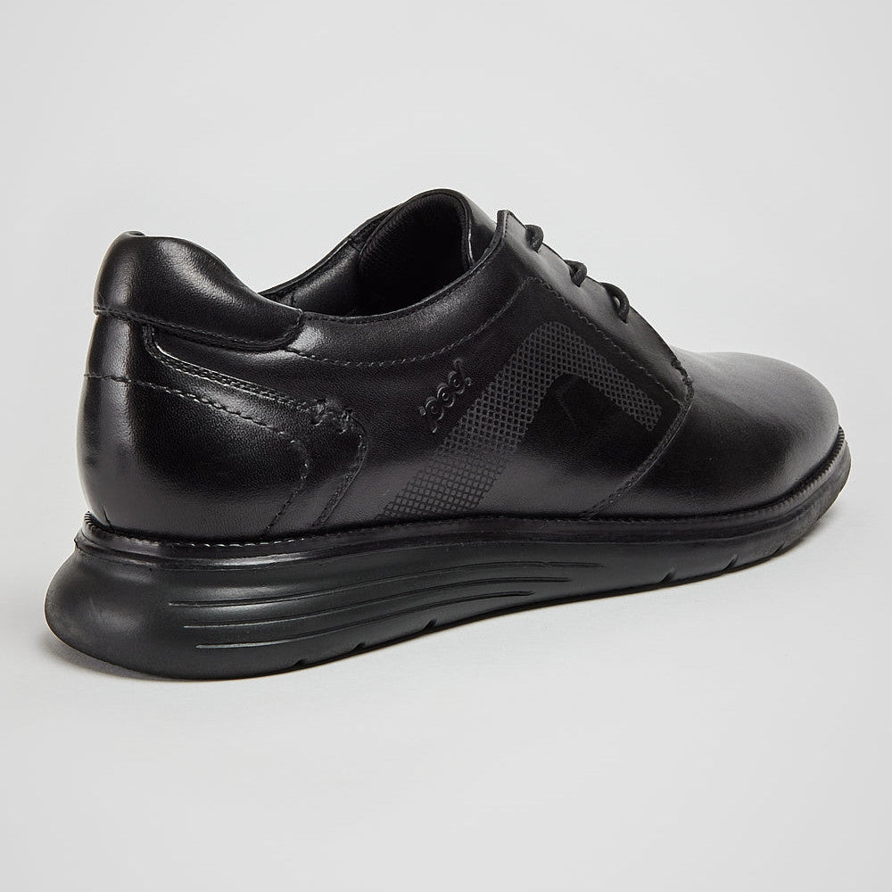Pod Aston Triple Black Black Leather Lace Up Casual Shoes
