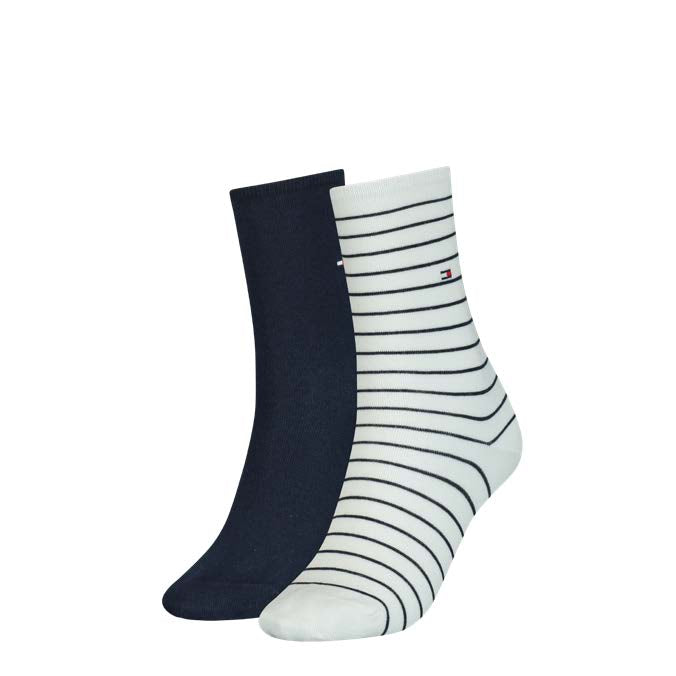 Tommy Hilfiger 100001494 002 Stripe 2 Pack Socks Off White