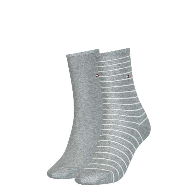 Tommy Hilfiger 100001494 006 Stripe 2 Pack Socks Grey