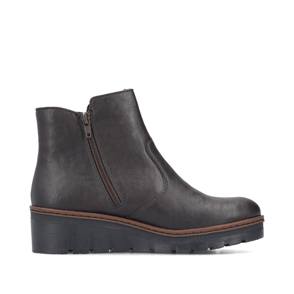Rieker X9165-25 Brown Mid Height Boots