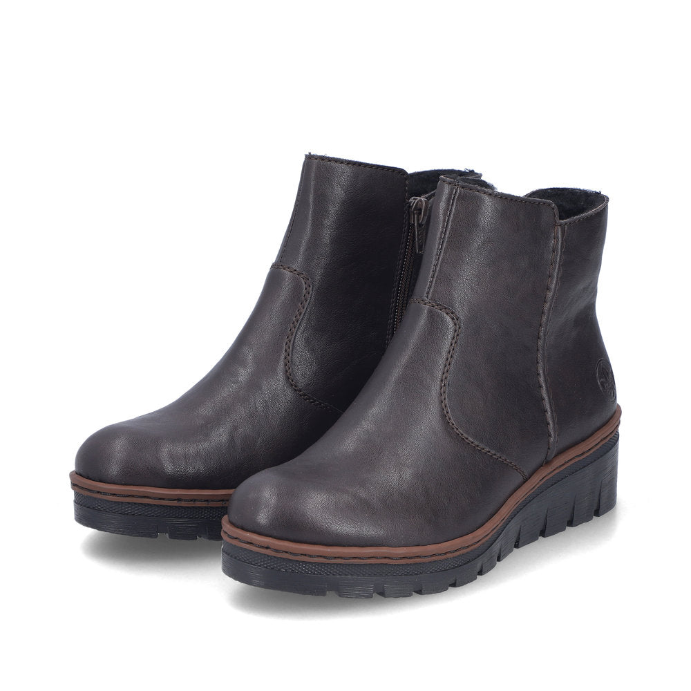 Rieker X9165-25 Brown Mid Height Boots