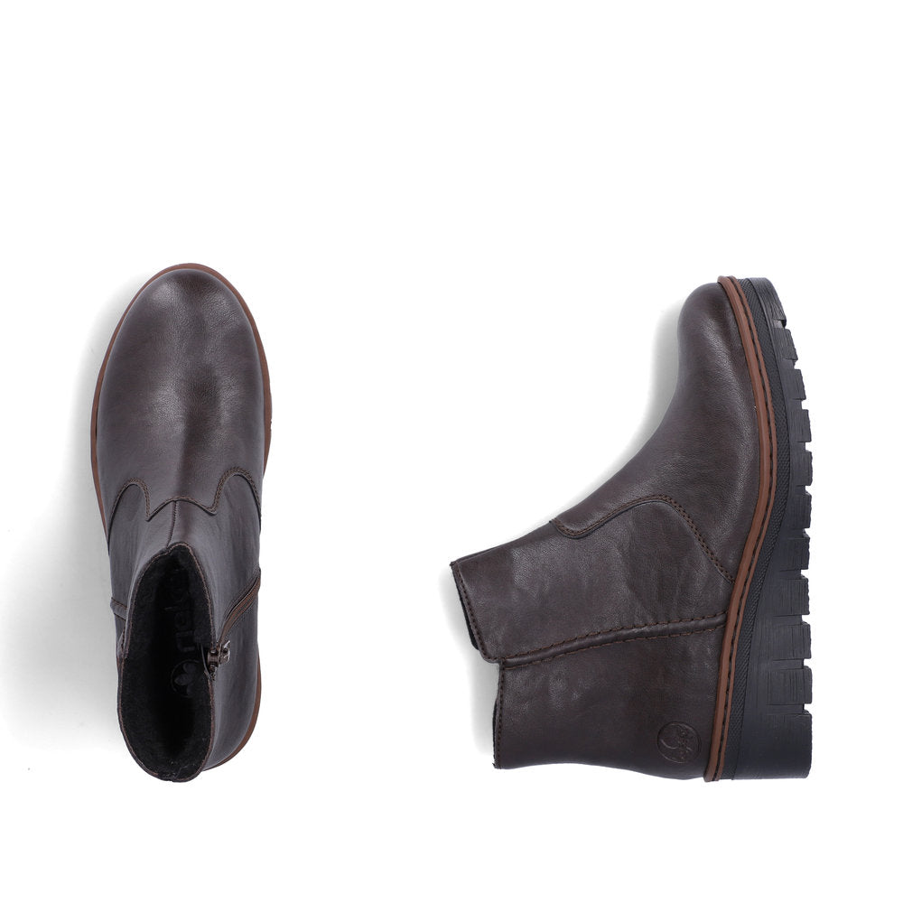 Rieker X9165-25 Brown Mid Height Boots