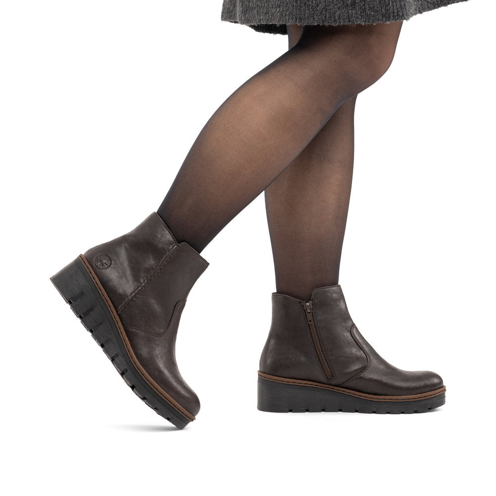Rieker X9165-25 Brown Mid Height Boots