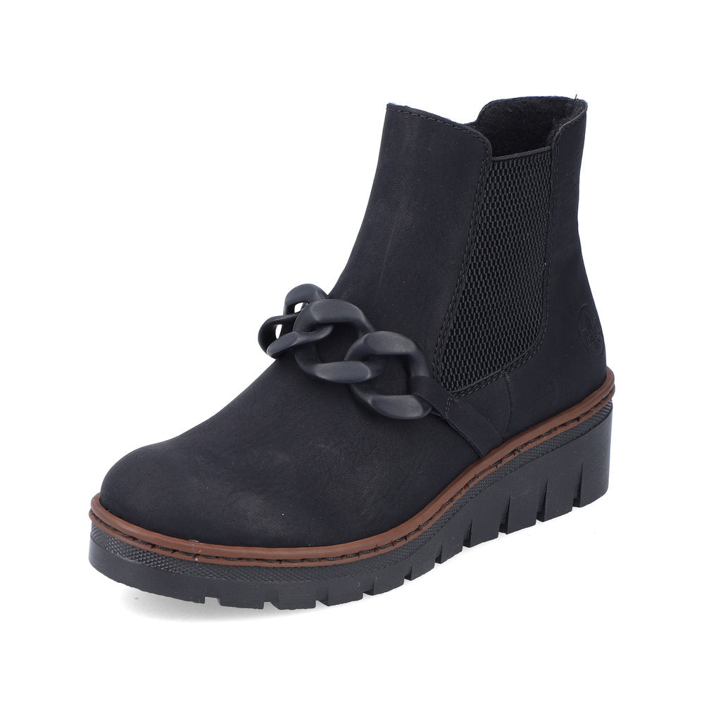 Rieker X9173-01 Prisca Black Boots