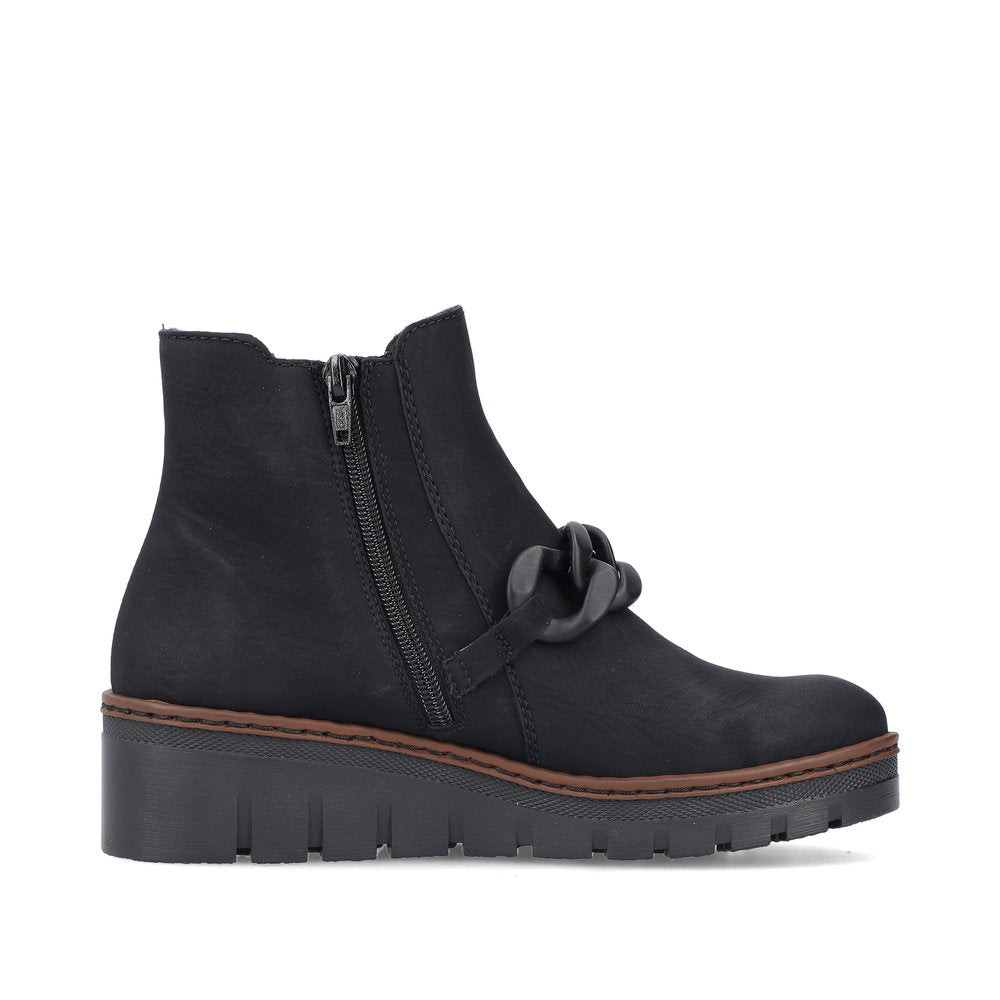 Rieker X9173-01 Prisca Black Boots