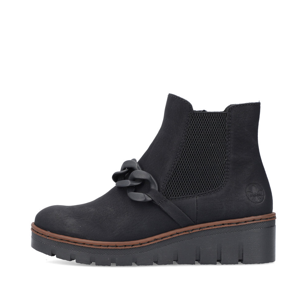 Rieker X9173-01 Prisca Black Boots