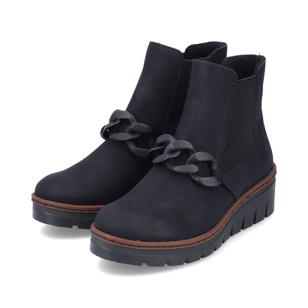 Rieker X9173-01 Prisca Black Boots