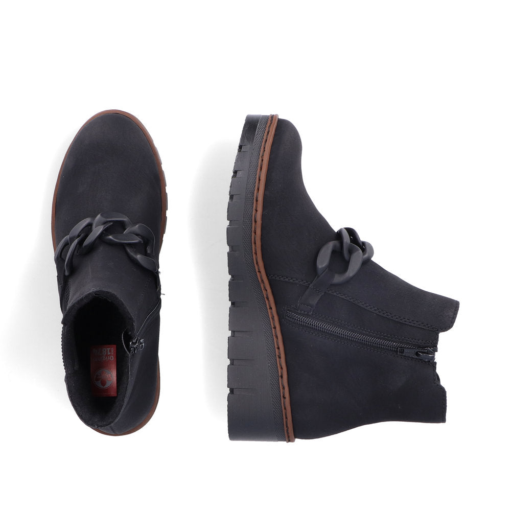 Rieker X9173-01 Prisca Black Boots